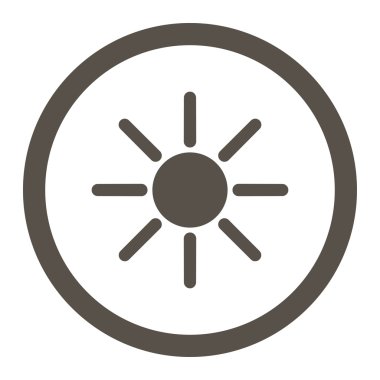 Parlaklık yuvarlak vektör simgesi