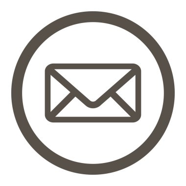 Zarf yuvarlak vektör simgesi