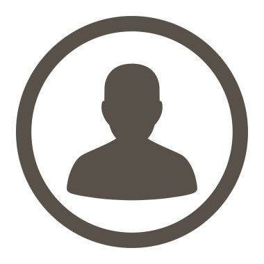 Portre yuvarlak vektör simgesi