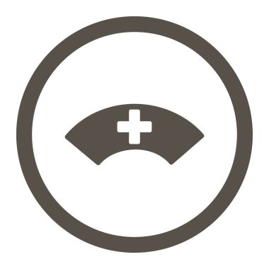 Tıbbi güneşlik yuvarlak vektör simgesi