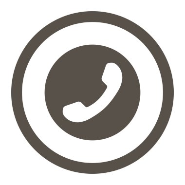 Telefon numarası vektör simgesi daire