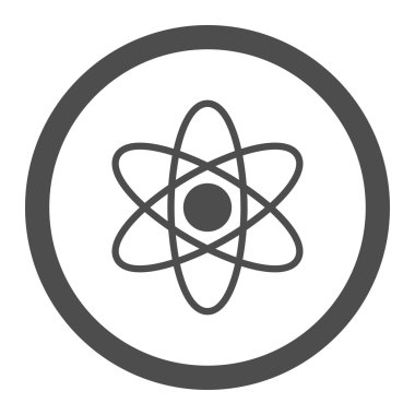 Atom daire içinde vektör simgesi