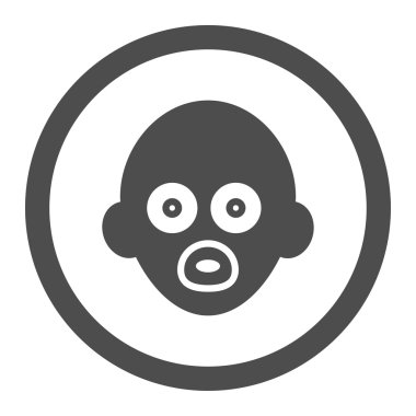 Bebek kafa daire içinde vektör simgesi