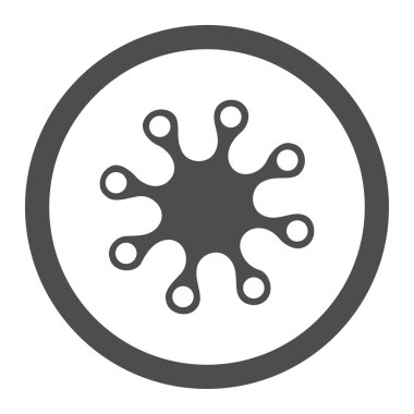 Axenic yuvarlak vektör simgesi