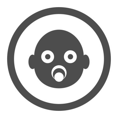 Bebek kafa daire içinde vektör simgesi