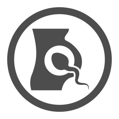 Suni tohumlama daire içinde vektör simgesi