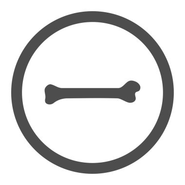 Kemik yuvarlak vektör simgesi