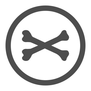 Kemikler daire içinde vektör simgesi