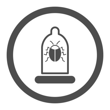 Hata koruma daire içinde vektör simgesi