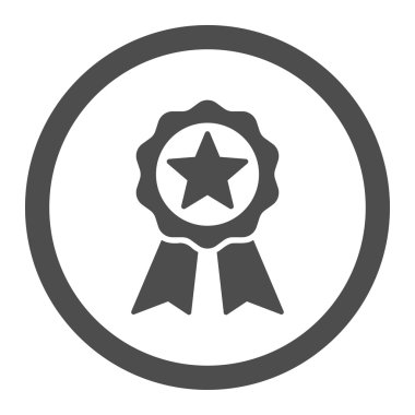 Sertifika damgası yuvarlak vektör simgesi