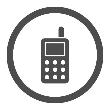 Cep telefonu yuvarlak vektör simgesi