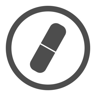 Uyuşturucu yuvarlak vektör simgesi