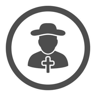 Rahip daire içinde vektör simgesi