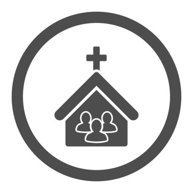 Kilise yuvarlak vektör simgesi