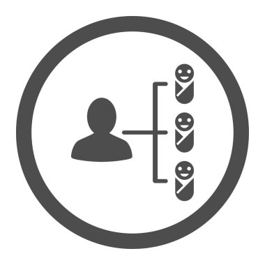 Çocuk Linkler yuvarlak vektör simgesi