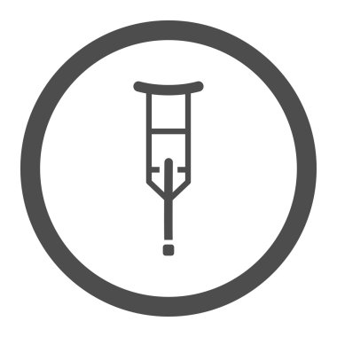 Koltuk değneği daire içinde vektör simgesi