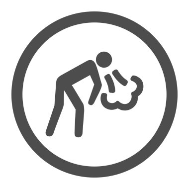 Daire içinde vektör simge öksürük