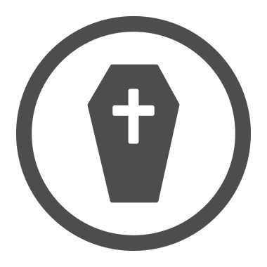 Tabut daire içinde vektör simgesi