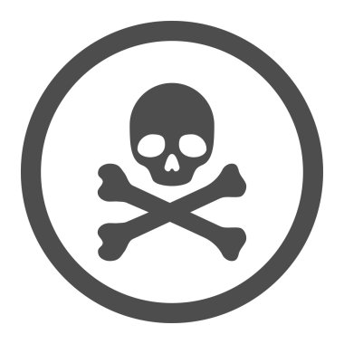 Ölüm yuvarlak vektör simgesi