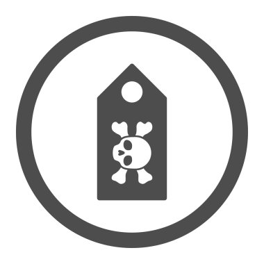 Ölüm etiket daire içinde vektör simgesi