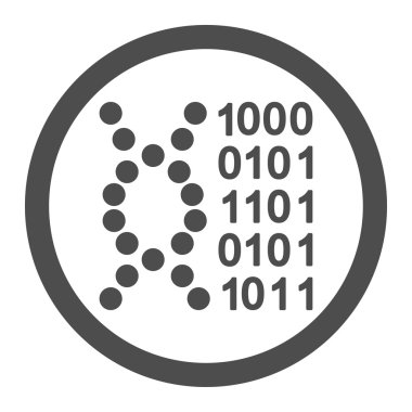 DNA kodu daire içinde vektör simgesi