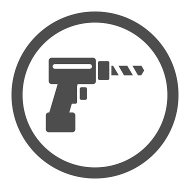 Matkap yuvarlak vektör simgesi