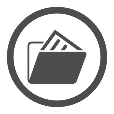 Document Archive Circled Vector Icon