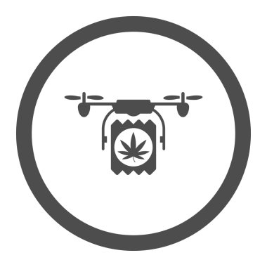 Pharmaceutical Aircraft Delivery Circled Vector Icon