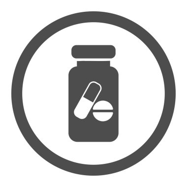 Pharmaceutical Bottle Rounded Vector Icon