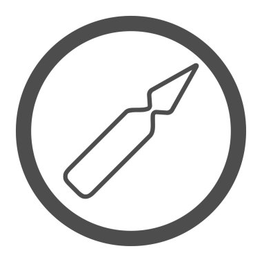 Empty Vial Circled Vector Icon