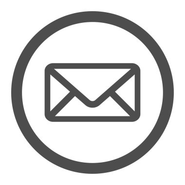 Zarf daire içinde vektör simgesi