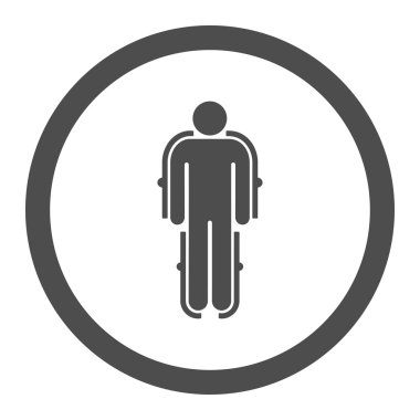 Dış iskelet yuvarlak vektör simgesi