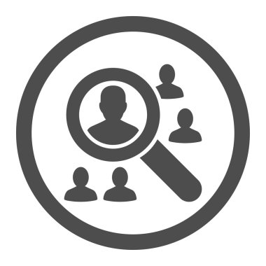 İstemciler yuvarlak vektör simge keşfetmek