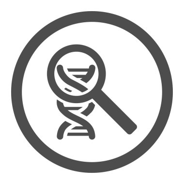 DNA daire içinde vektör simge keşfetmek