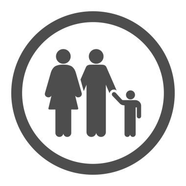 Aile yuvarlak vektör simgesi