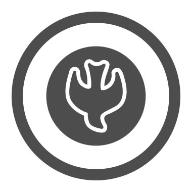 Düşen ruh daire içinde vektör simgesi