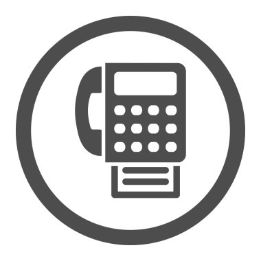 Daire içinde vektör simge Faks