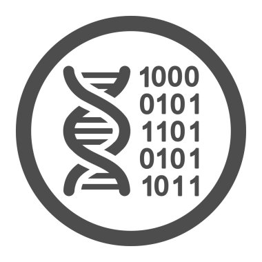 DNA kodu yuvarlak vektör simgesi