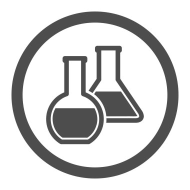 Cam şişeler yuvarlak vektör simgesi