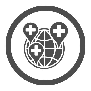 Vektör simgesi genel klinik şirket yuvarlak