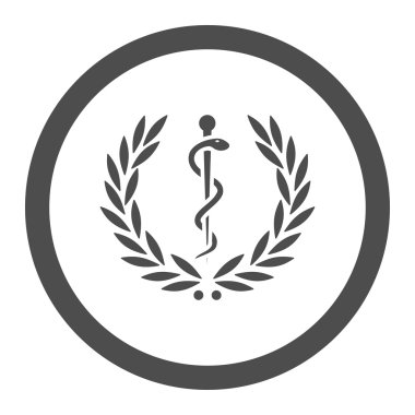 Sağlığa bakım amblemi vektör simge yuvarlak