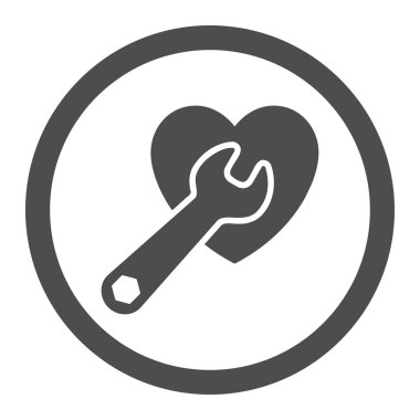 Kalp tedavisi daire içinde vektör simgesi