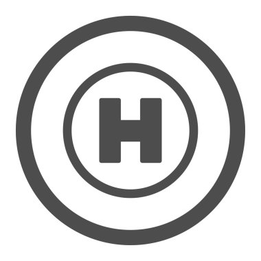 Daire içinde vektör simgesi açılış helikopter