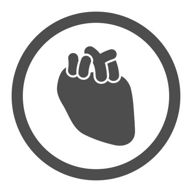 Kalp daire içinde vektör simgesi