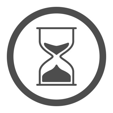 Kum saati yuvarlak vektör simgesi