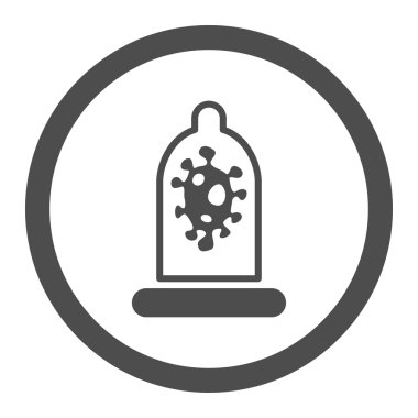 Enfeksiyon koruma yuvarlak vektör simgesi