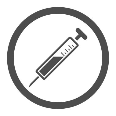 Enjeksiyon daire içinde vektör simgesi