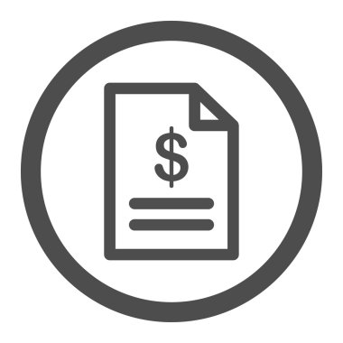 Fatura daire içinde vektör simgesi