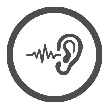 Daire içinde vektör simge dinle