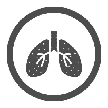 Akciğerler yuvarlak vektör simgesi
